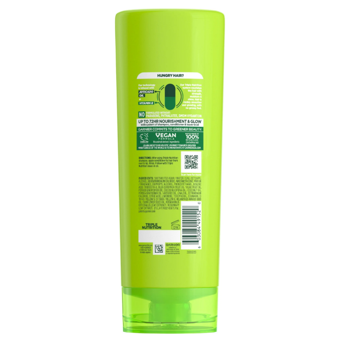 Garnier Fructis Triple Nutrition Nourishing Conditioner Vitamin E + Avocado Oil 12 fl oz