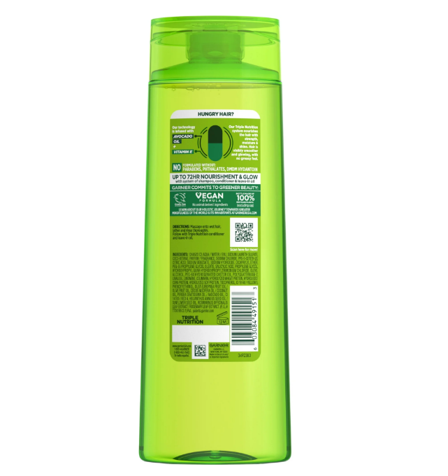 Garnier Fructis Triple Nutrition Nourishing Shampoo Vitamin E + Avocado Oil 12.5 fl oz
