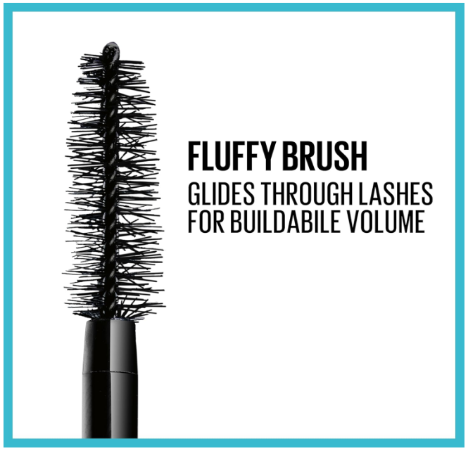 MAYBELLINE New York Total Temptation Waterproof Mascara 9.4ml - Black (Pack of 2)