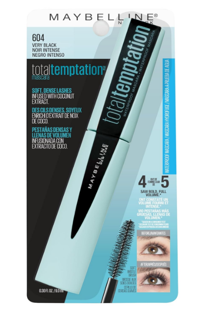 MAYBELLINE New York Total Temptation Waterproof Mascara 9.4ml - Black (Pack of 2)