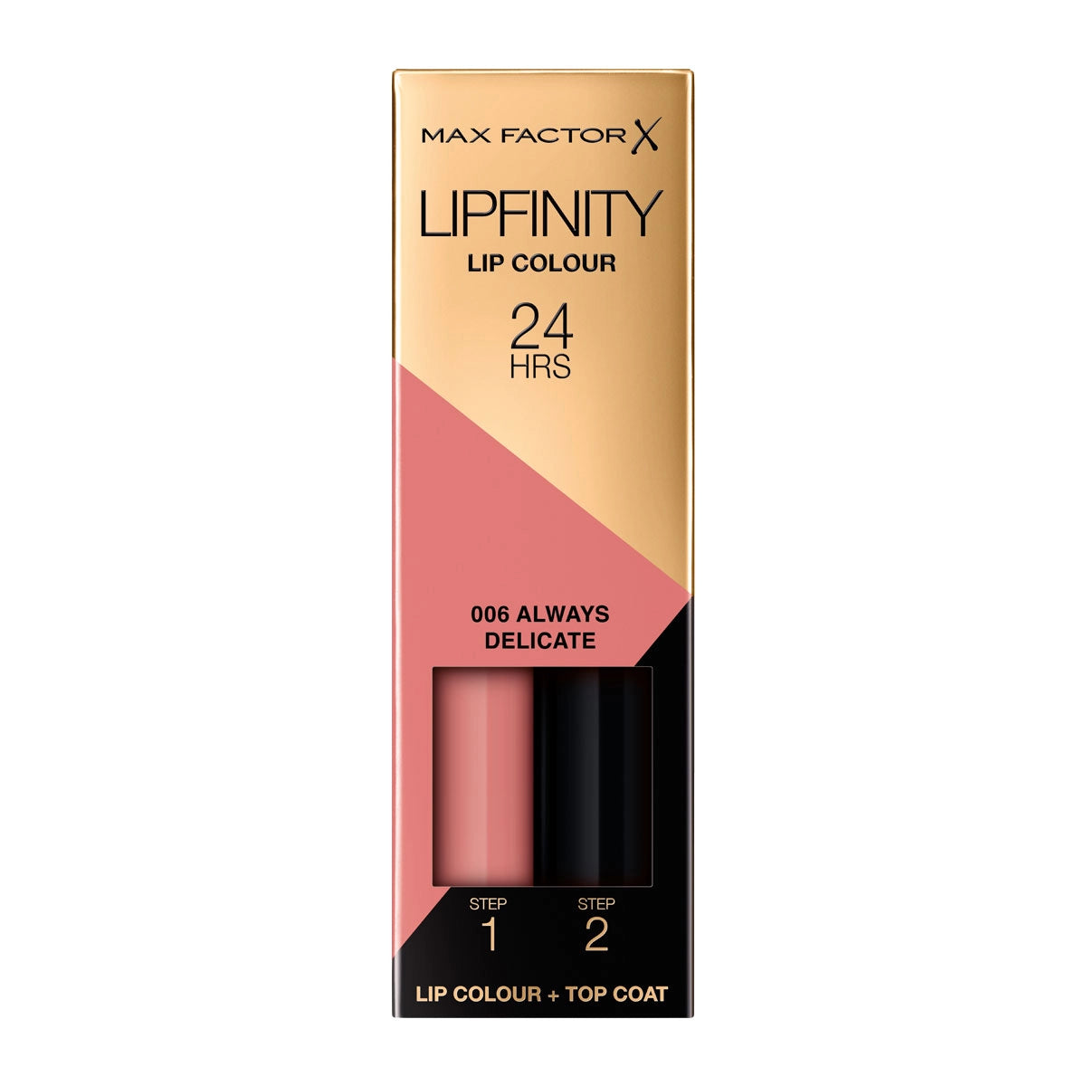 Max Factor X Lipfinity Lip Color 24H 2-Step Lipstick - 006, Always Delicate