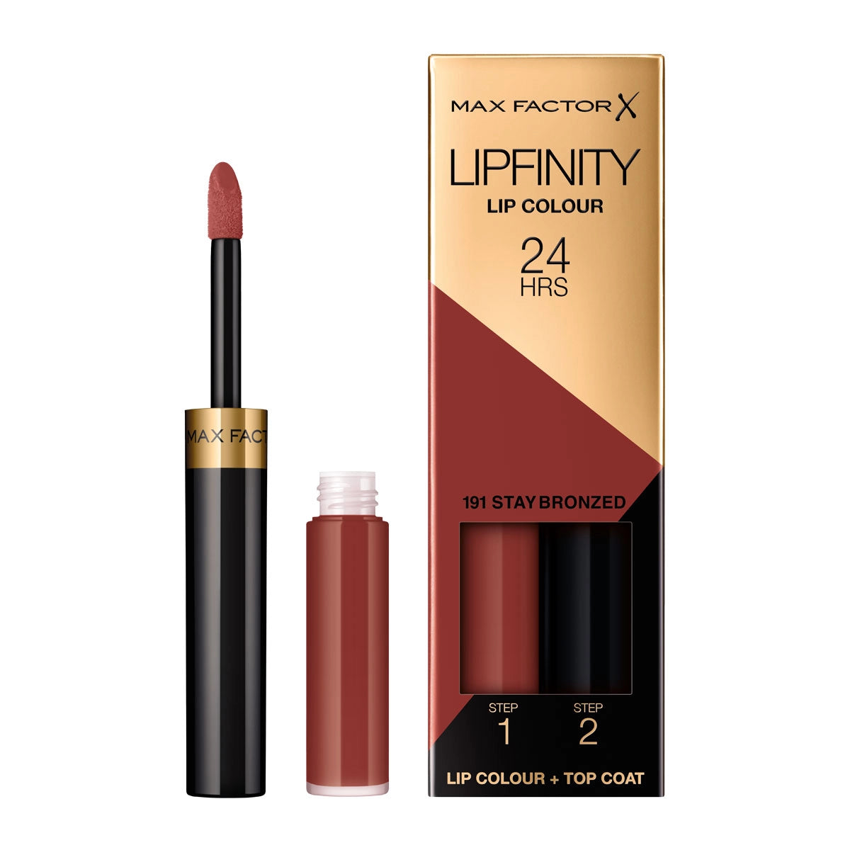 Max Factor X Lipfinity Lip Color 24H 2-Step Lipstick - 191, Stay Bronzed