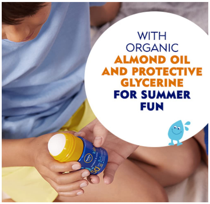 NIVEA Sun Kids Protect & Care, 5-in-1 Skin Protection Roll-On SPF 50+ 50 ml
