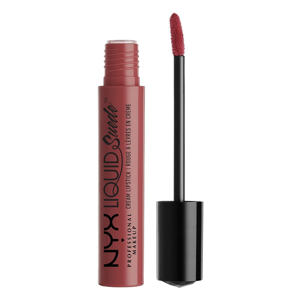 NYX Professional Makeup Liquid Suede Cream Lipstick - Soft-Spoken (Pink With Light Gold Iridescence)