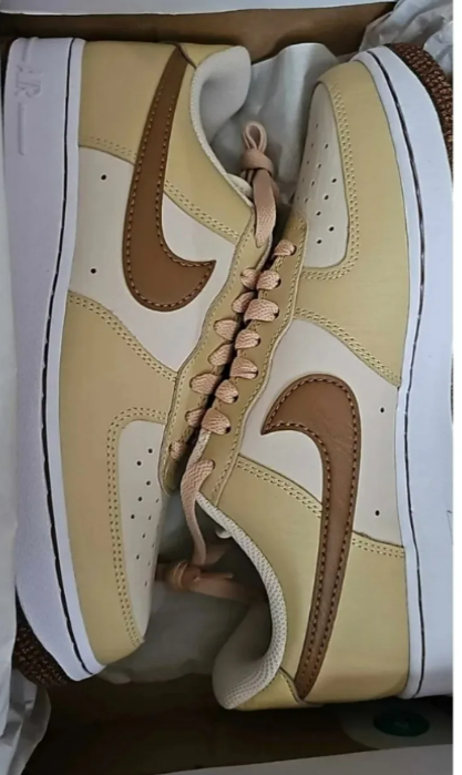 Men's Air Force 1 '07 Shoes - Pearl-White-Sesame LV8 Leather Casual Shoes