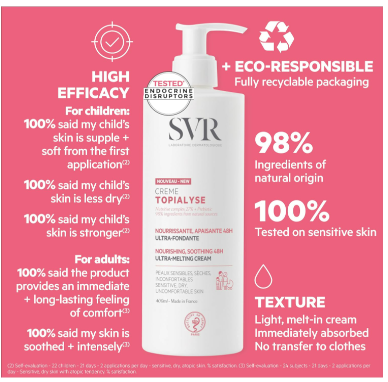 SVR New Creme Topialyse 48H Ultra-Melting Cream 400ml - Face & Body Cream