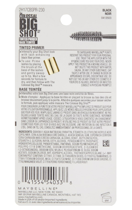 MAYBELLINE New York The Colossal Big Shot Tinted Primer Mascara - Black
