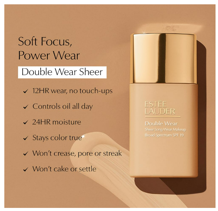 Estée Lauder Double Wear Sheer Longwear Makeup - 1N2, Ecru (Light With Neutral Rosy Undertones)