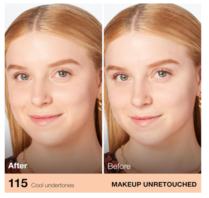 Maybelline Fit Me Dewy + Smooth Liquid Foundation Makeup, Ivory, 1 Count