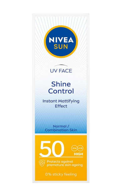 Nivea Sun UV Sunscreen Face Shine Control Cream for Mat Look SPF50, 50ml