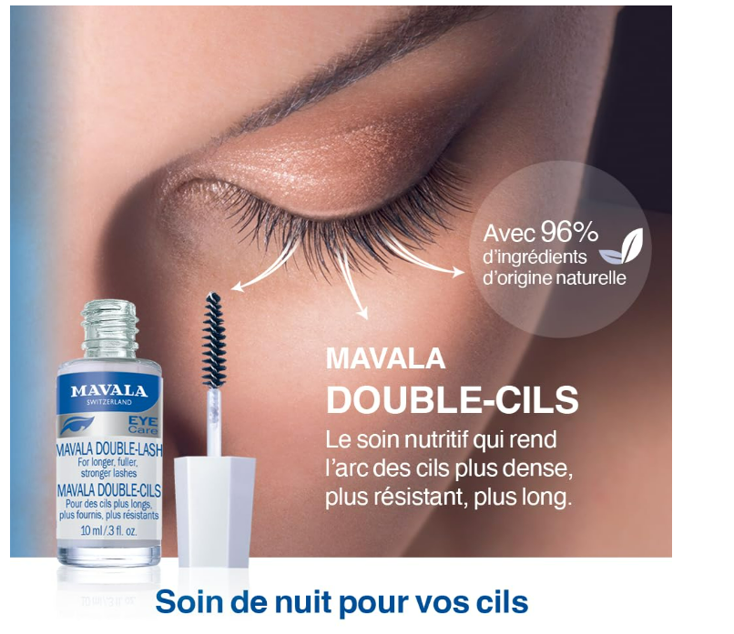 MAVALA Eye Care Double Lash Nutritive Eyelash Serum Denser Lashes + Eyebrows 0.3 oz