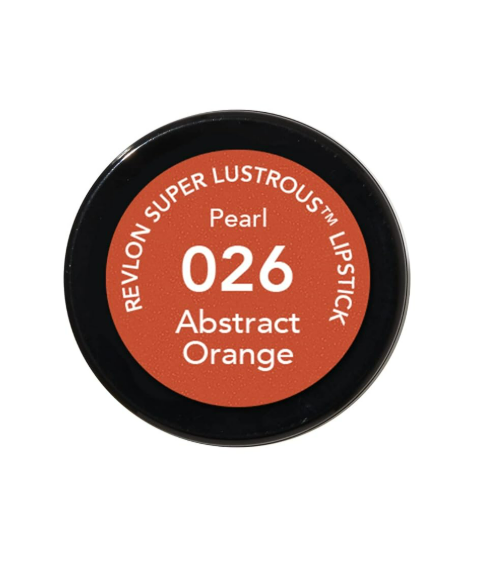 REVLON Lipstick, Super Lustrous Lipstick, Creamy Formula For Soft, Fuller-Looking Lips, Moisturized Feel in Mauves & Trends, Abstract Orange (026) 0.15 oz
