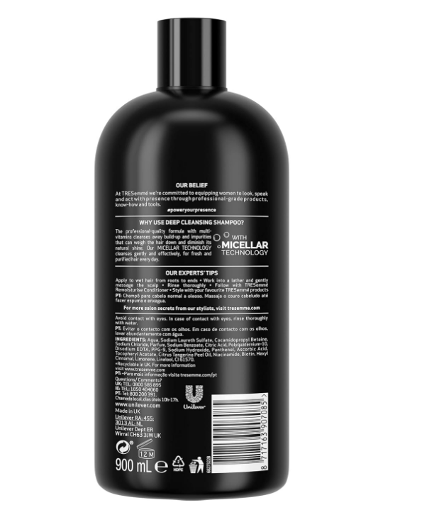 TRESemmé Replenish & Cleanse Shampoo with vitamin C, Fresh, 900 ml, Pack of 1