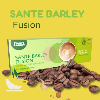 Sante Barley Fusion, Coffee Mix With Barley Grass (10 Sachets)
