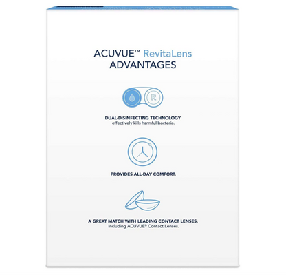 ACUVUE RevitaLens Multi-Purpose Disinfecting Solution, Exceptional Disinfection And All-Day Comfort (Pack of 2)