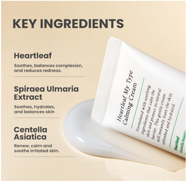 AXIS-Y Heartleaf My Type Calming Cream Skin Care Moisturizer Face Cream 2.02 fl oz