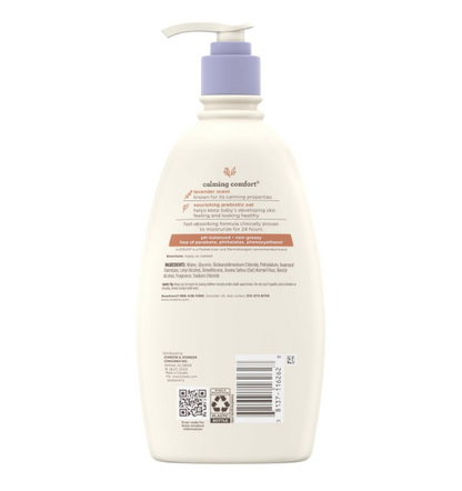 Aveeno Baby Calming Comfort Lotion Prebiotic Oat + Lavender Scent Moisturizing Lotion - Lavender & Vanilla Scented 18 fl oz