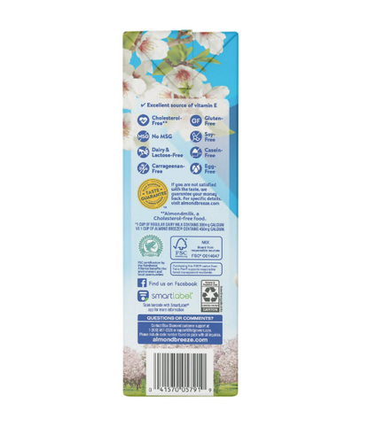 Blue Diamond Almonds Almond Breeze Unsweetened Almond Milk 64 fl oz - Vanilla With Other Natural Flavors