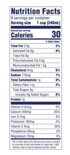 Blue Diamond Almonds Almond Breeze Unsweetened Almond Milk 64 fl oz - Vanilla With Other Natural Flavors