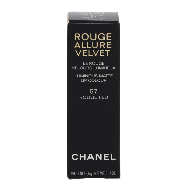 CHANEL Rouge Allure Velvet Luminous Matte Lip Colour 0.12 oz - 57, Rouge Feu