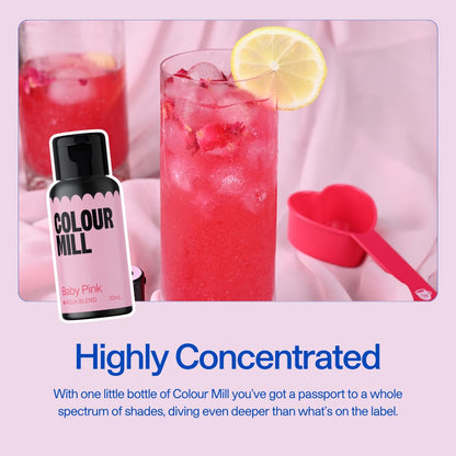 Colour Mill Aqua Blend Water-Based Food Coloring 20ml - Baby Pink