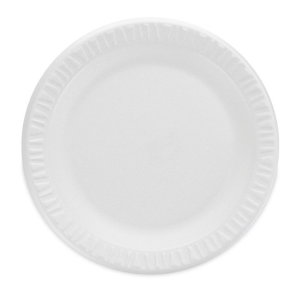Dart Concorde Non-Laminated 9" Foam Plates - White (500 Pack)