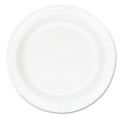 Dart Concorde Non-Laminated 9" Foam Plates - White (500 Pack)