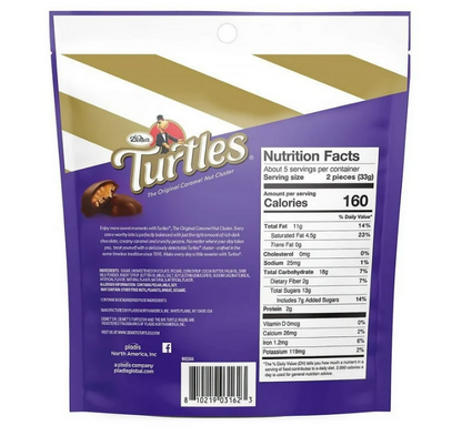 DeMet's Turtles: The Original Caramel Nut Cluster 5.9 oz - Dark Chocolate Pecan (Pack of 2)