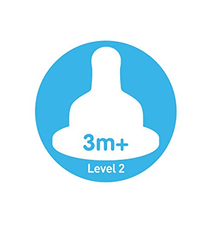 Dr. Brown's Original Wide-Neck Nipple - Level 2 (3m+), 6-Pack