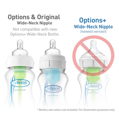 Dr. Brown's Original Wide-Neck Nipple - Level 2 (3m+), 6-Pack