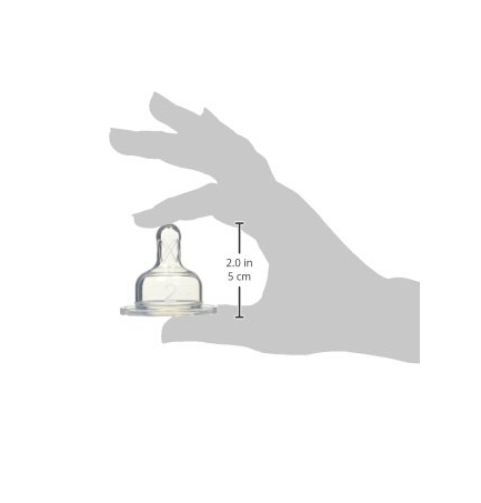 Dr. Brown's Original Wide-Neck Nipple - Level 2 (3m+), 6-Pack