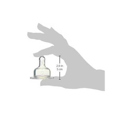 Dr. Brown's Original Wide-Neck Nipple - Level 2 (3m+), 6-Pack