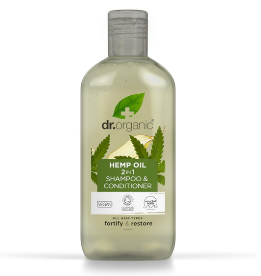 Dr. Organic Hemp Oil 2-in-1 Shampoo & Conditioner For All Hair Types Fortify & Restore 265 ml