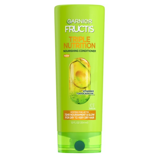 Garnier Fructis Triple Nutrition Nourishing Conditioner Vitamin E + Avocado Oil 12 fl oz