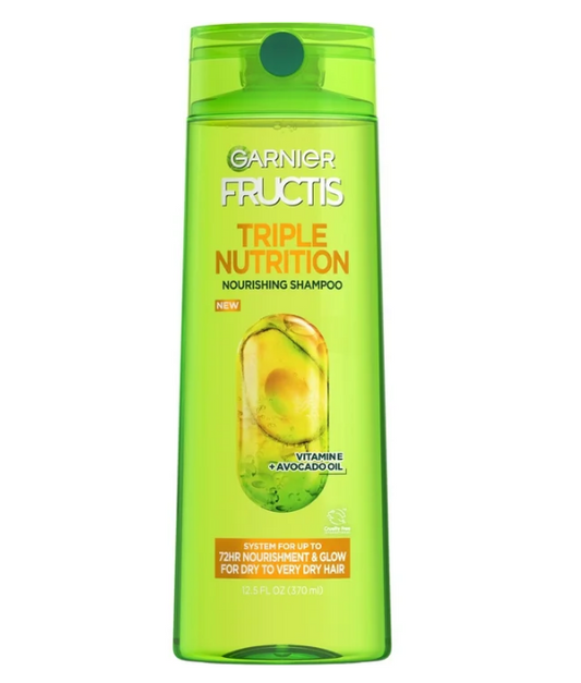Garnier Fructis Triple Nutrition Nourishing Shampoo Vitamin E + Avocado Oil 12.5 fl oz