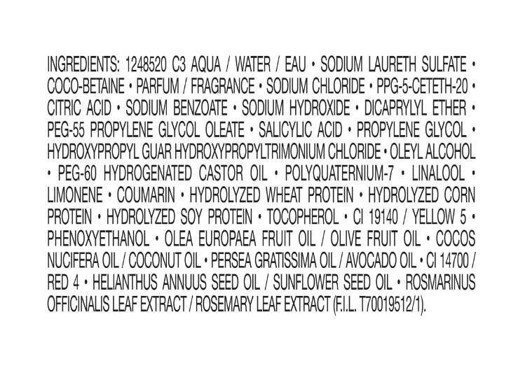 Garnier Fructis Triple Nutrition Nourishing Shampoo Vitamin E + Avocado Oil 12.5 fl oz
