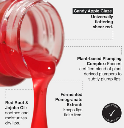 Glaze Lip Oil For Soft, Plump & Supple Lips 6ml - Candy Apple