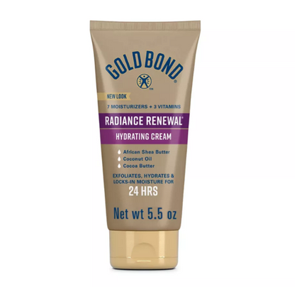 Gold Bond 7 Moisturizers + 3 Vitamins Radiance Renewal Hydrating Cream 5.5 oz