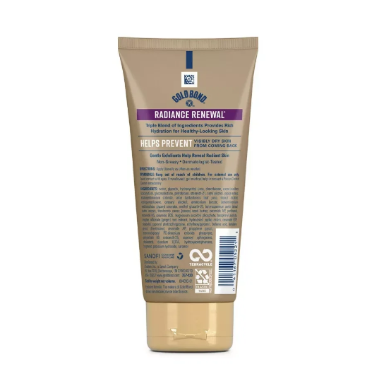 Gold Bond 7 Moisturizers + 3 Vitamins Radiance Renewal Hydrating Cream 5.5 oz