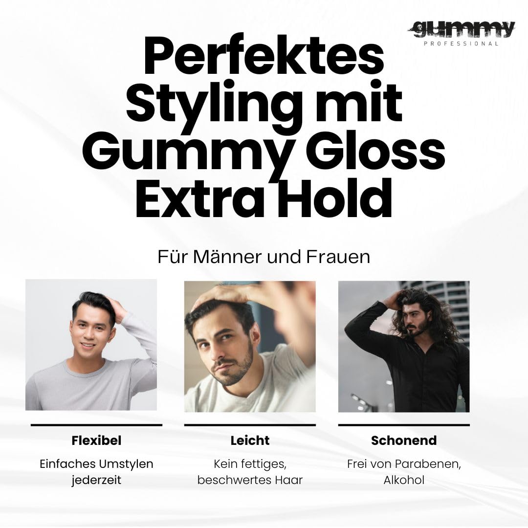 Gummy Professional Keratin Complex Styling Wax - Gloss Extra Hold