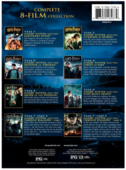 Harry Potter: Complete 8-Film Collection [DVD]
