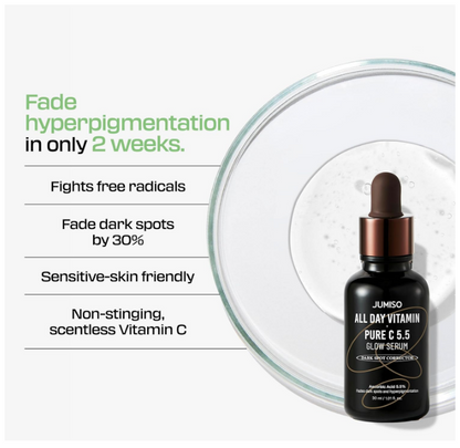 JUMISO All Day Vitamin Pure C 5.5 Glow Serum Dark Spot Corrector 1.01 fl oz