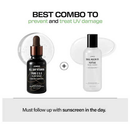 JUMISO All Day Vitamin Pure C 5.5 Glow Serum Dark Spot Corrector 1.01 fl oz