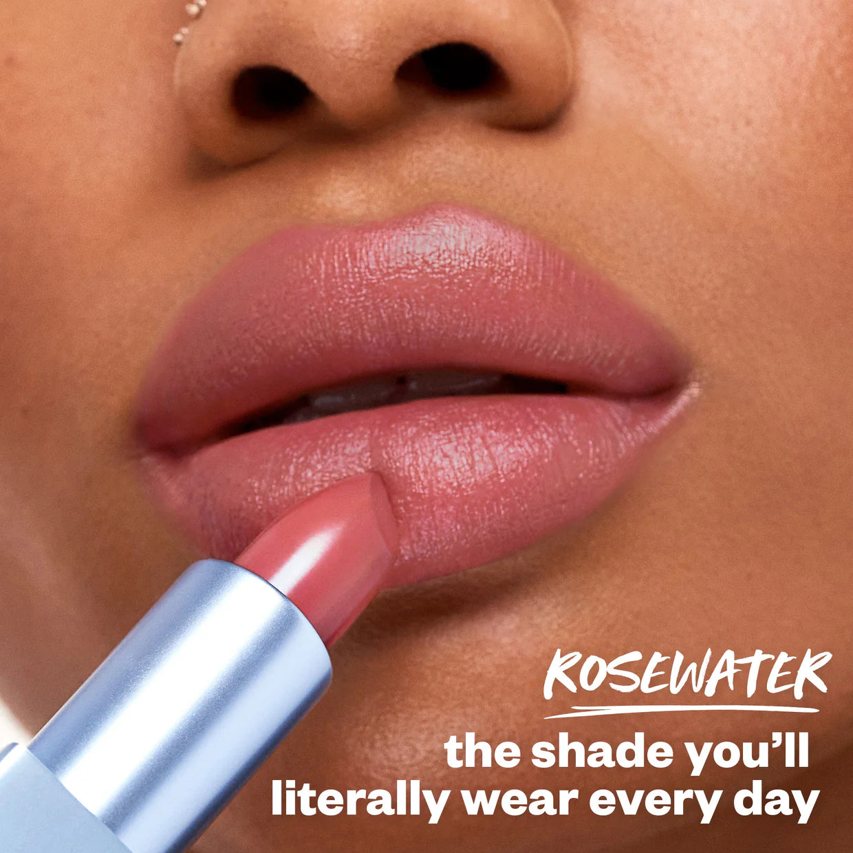 Kosas Weightless Lip Color Nourishing Satin Lipstick - Rosewater (Cool Tone Sheer Pink)