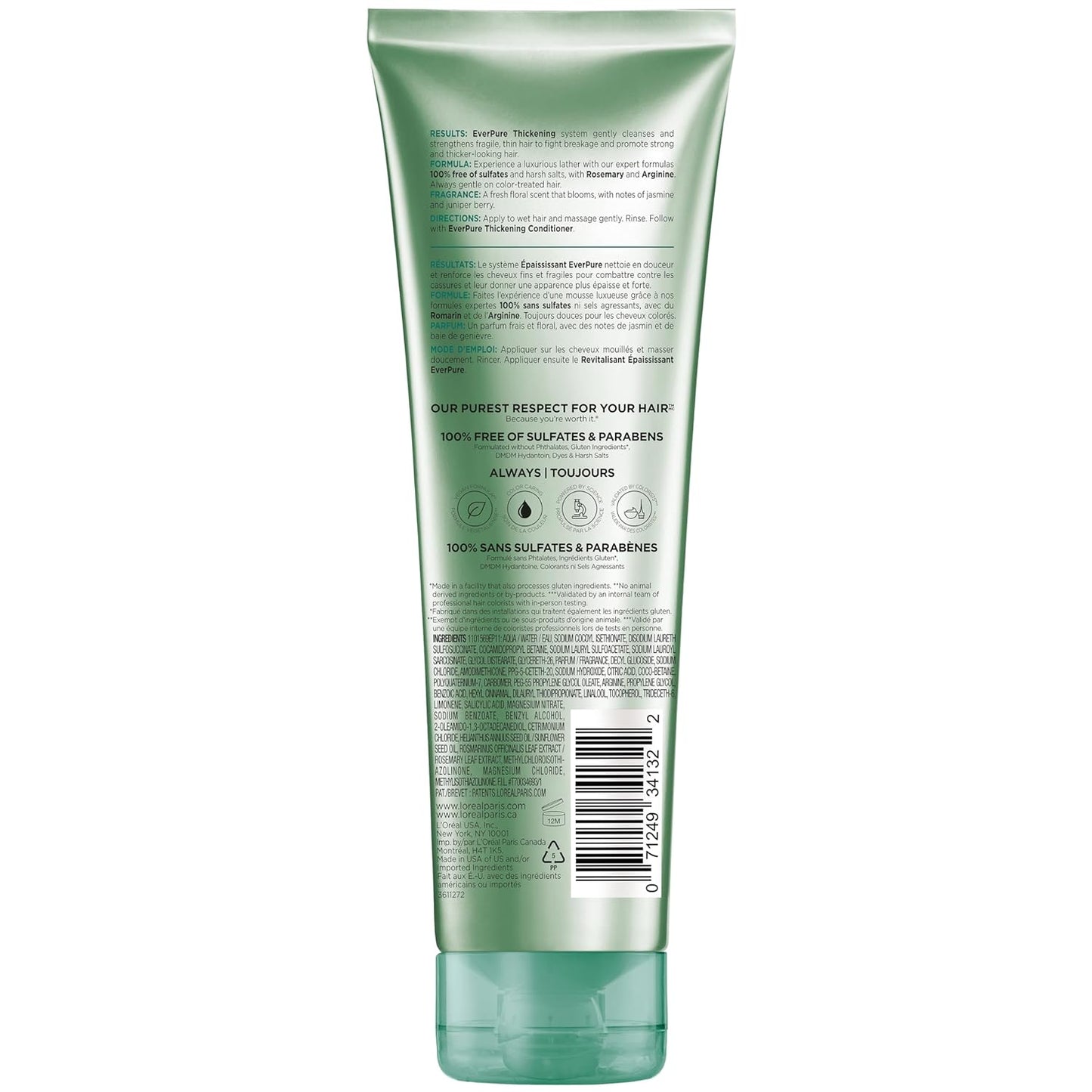 L’Oréal Paris Ever Pure Sulfate-free Color Care System Thickening Shampoo 250ml