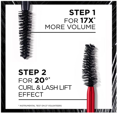 L’Oréal Paris Pro XXL Lift 2-Step Mascara - Black (Pack of 3)