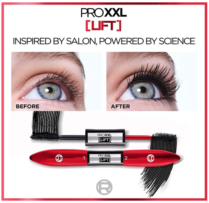 L’Oréal Paris Pro XXL Lift 2-Step Mascara - Black (Pack of 3)