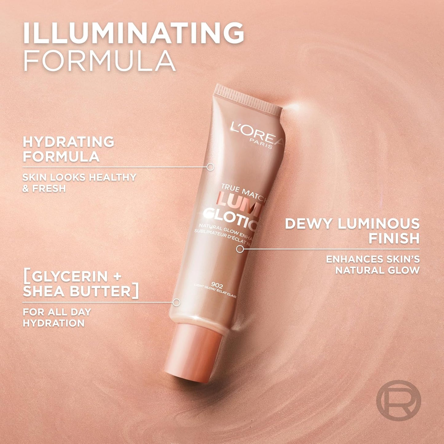L’Oréal Paris True Match Lumi-Glotion Natural Glow Enhancer 46ml - 902, Light Glow