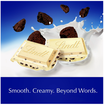 Lindt Classic Recipe White Chocolate Bar With Chocolate Cookie Pieces 4.2 oz - Cookies & Creme