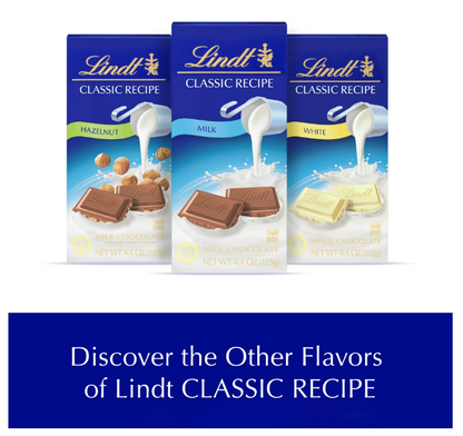 Lindt Classic Recipe White Chocolate Bar With Chocolate Cookie Pieces 4.2 oz - Cookies & Creme